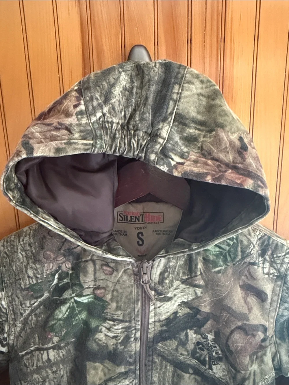 RedHead VTG Y2K Boys “Silent Hide” Camo Zip-Up Hooded Quilted Jacket. Youth Sm